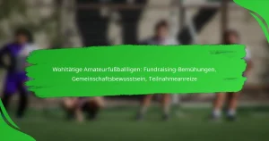 Wohltätige Amateurfußballligen: Fundraising-Bemühungen, Gemeinschaftsbewusstsein, Teilnahmeanreize