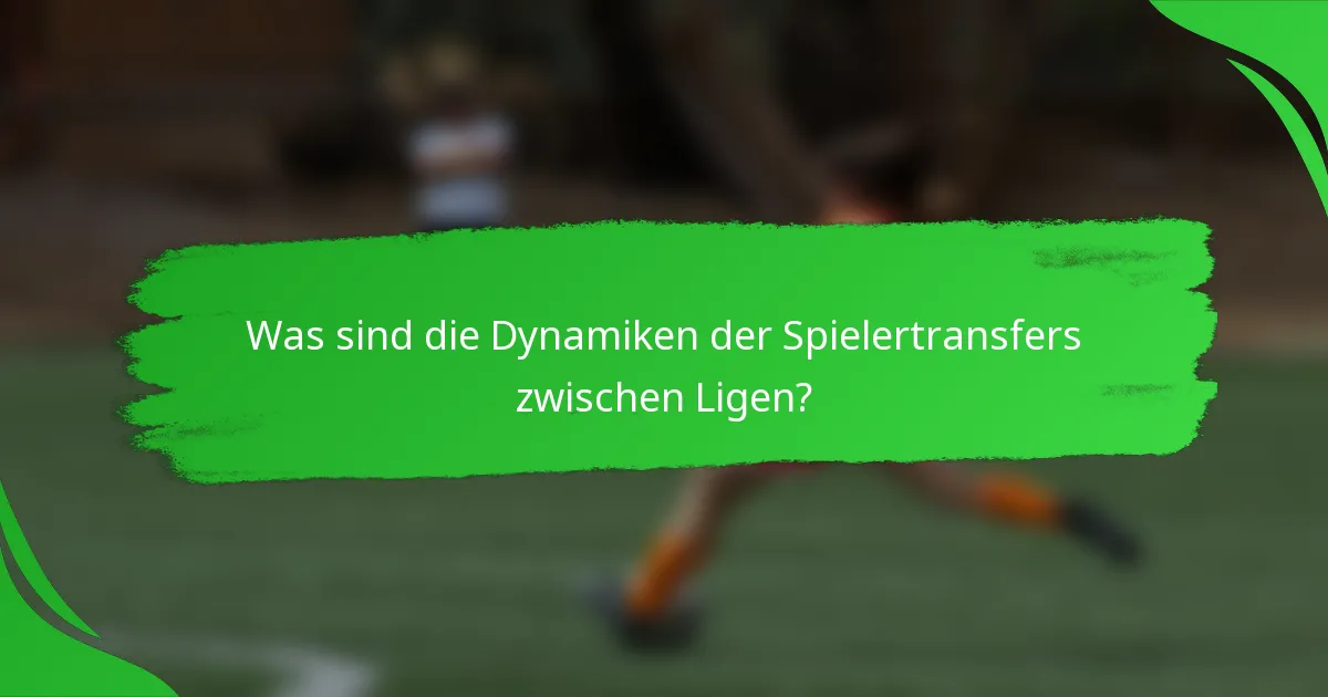 Was sind die Dynamiken der Spielertransfers zwischen Ligen?